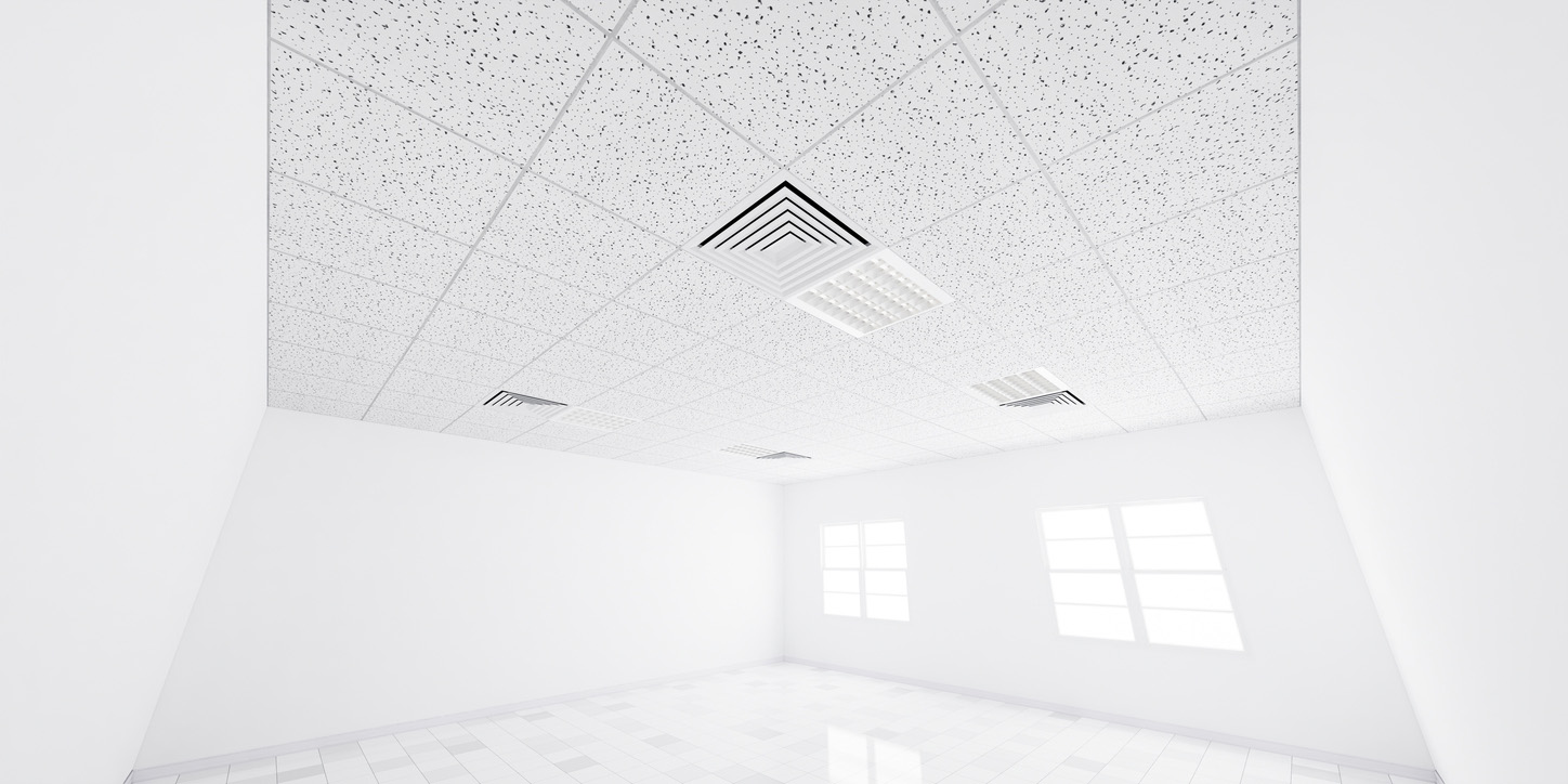 Seamless StoSilent acoustic ceiling installation